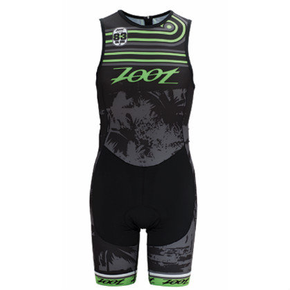 Zoot performance tri team backzip racesuit heren zwart/groen 2014 ZOOTPERFTEAMZWGR